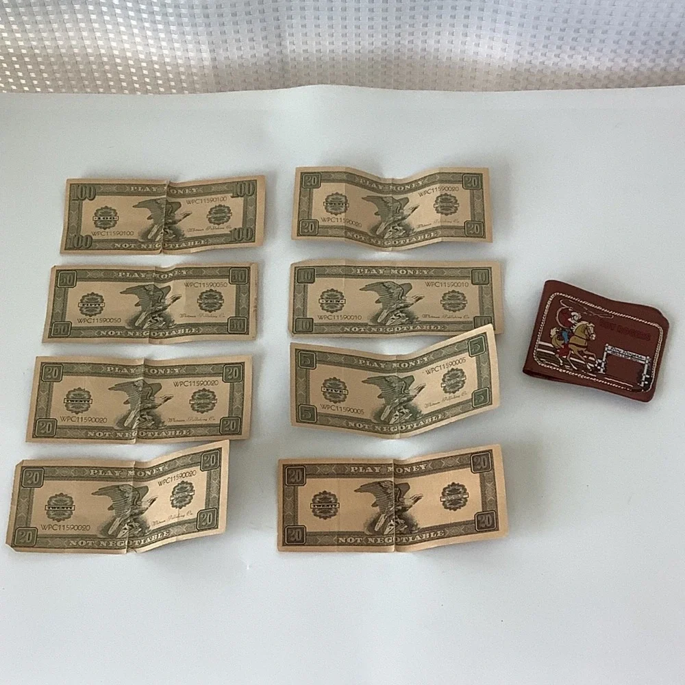 VTG 1950s Roy Rogers Double‎ R Bar Ranch Childs Billfold Wallet Western & Play $